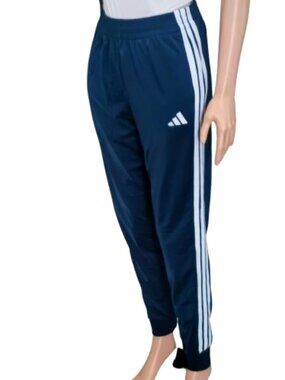 Adidas 3-Stripes Blue Track Pants XL Women's Joggers with Side Pockets
